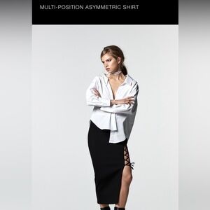 Zara Asymmetrical White Blouse